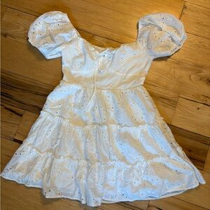 Princess Polly White Eyelet Kids Dress